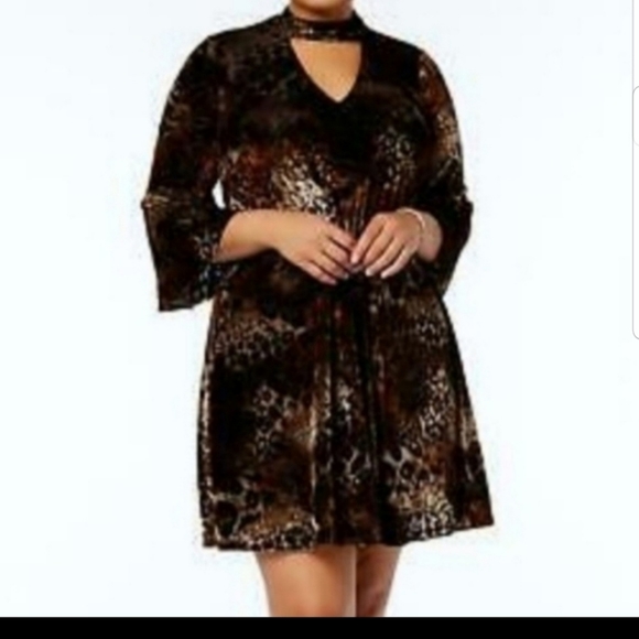 animal print dress size 14